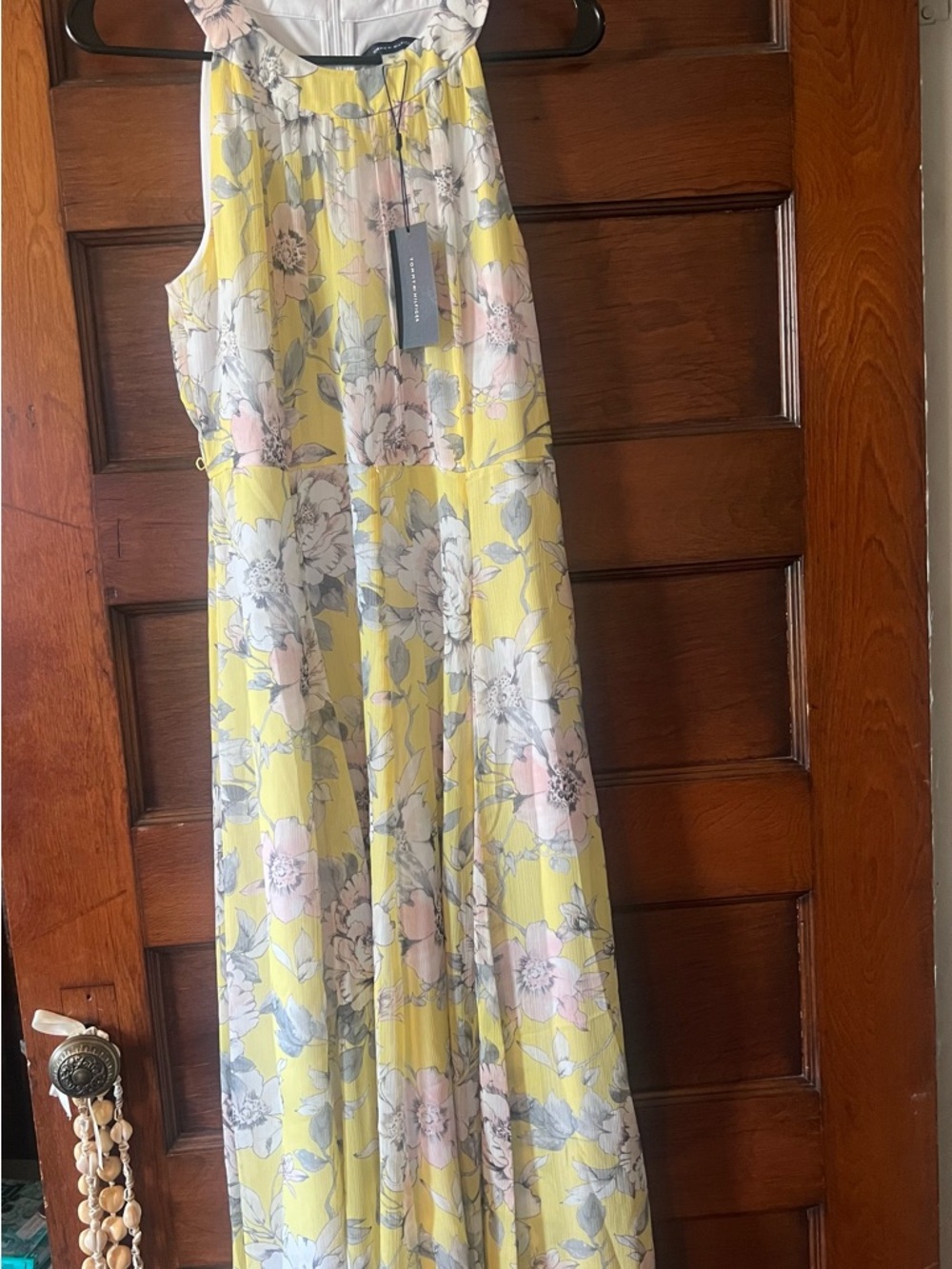 Tommy Hilfiger Yellow Floral Midi Dress